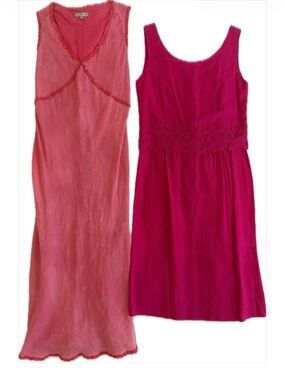 Set of Two Vintage Linen Midi Sundresses Size Small